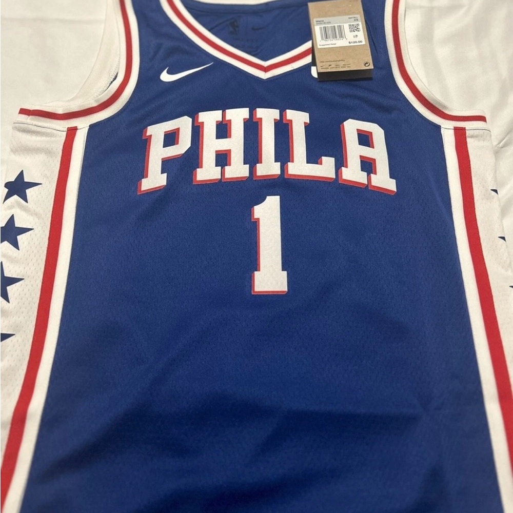 🔥Blue Nike Swingman Philly 76ers James Harden Icon Edition Jersey Size 36🔥🏀